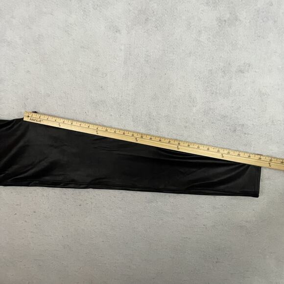 Spanx Leggings Womens 1X Plus Black Faux Leather Pants Hi Waist Skinny Shapewear - Picture 8 of 13